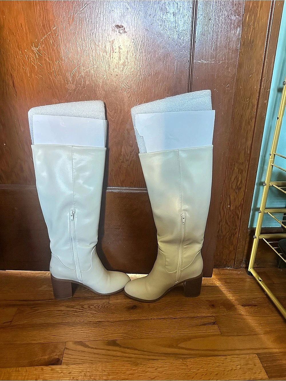 Free people Wide Calf Vegan Slouchy Heeled Walk This Way Boots BC Footwear